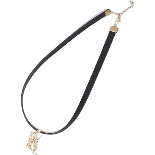 Pre-owned Jewellery, female, , Size: ONE SIZE Pre-owned Leather necklaces - Yves Saint Laurent Vintage - Modalova