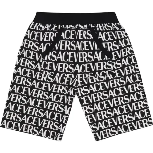 Bedruckte Sweatshorts mit elastischem Bund - Versace - Modalova