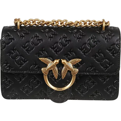 Schwarze Cross Body Love Tasche - pinko - Modalova