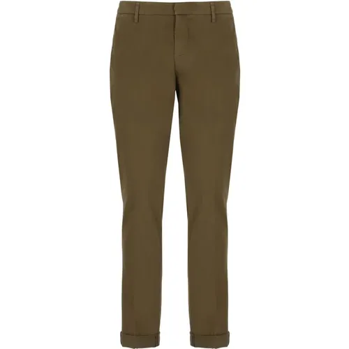 Chinos, male, , Size: W32 Cotton Mens Pants - Dondup - Modalova