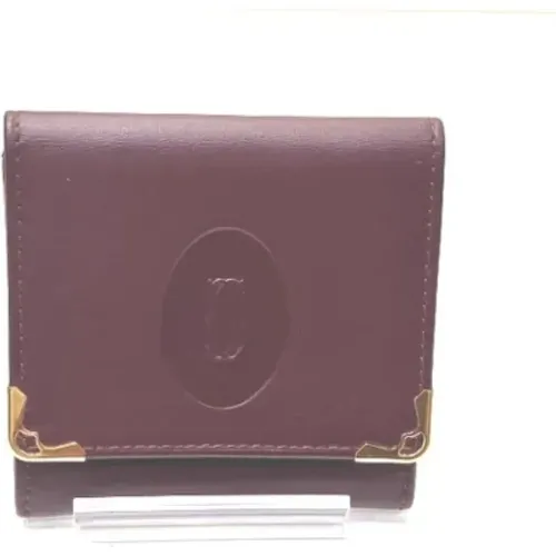 Pre-owned Wallets, female, , Size: ONE SIZE Pre-owned Leather wallets - Cartier Vintage - Modalova