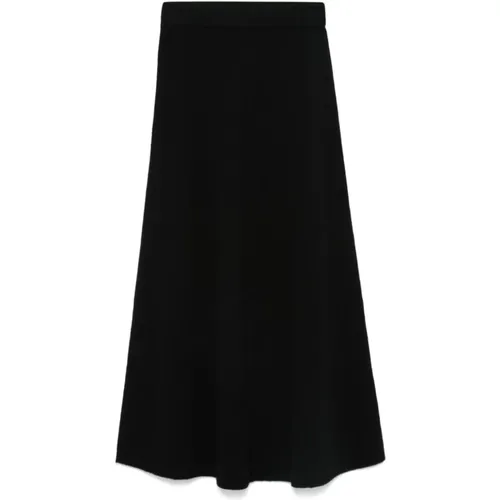 Wool-Cashmere A-Line Skirt , female, Sizes: 2XS, L, M, S, XS - Emporio Armani - Modalova