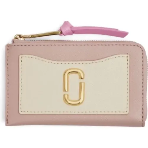 Leather Wallet with Two-Tone Design , female, Sizes: ONE SIZE - Marc Jacobs - Modalova