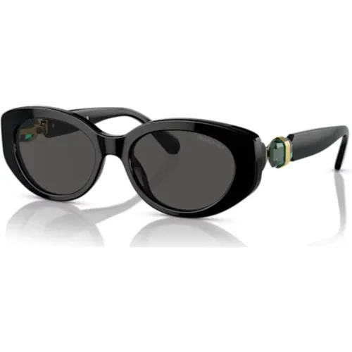 Schwarze Sonnenbrille mit Original-Etui,SK6002 103413 Sonnenbrille - Swarovski - Modalova