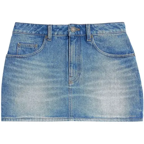 Blaue Jeans Minirock , Damen, Größe: W27 - Ami Paris - Modalova