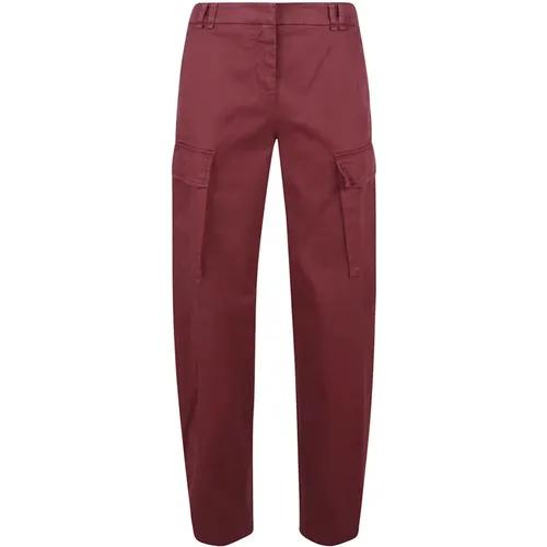 Chinos, female, , Size: M Bordeaux Silk Blend Trousers - True Royal - Modalova