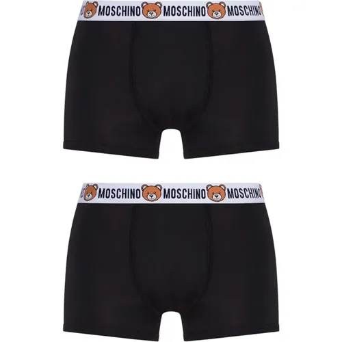 Bottoms, male, , Size: XS Boxers 2-pack - Moschino - Modalova