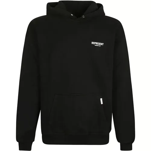 Hooded Sweatshirt Cotton Logo Print , male, Sizes: XL, M, S, XS, L - Represent - Modalova