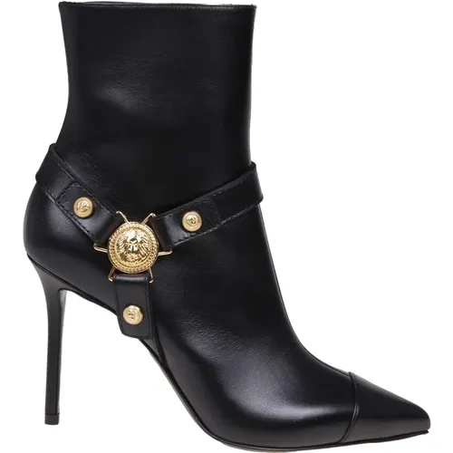Leather Pointed Ankle Boots , female, Sizes: 4 1/2 UK - Balmain - Modalova