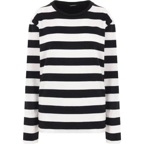 Striped Cotton T-shirt with Zip Pockets , female, Sizes: XL, L - Undercover - Modalova