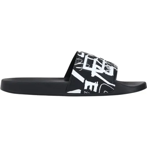 Sliders, male, , Size: 6 US Logo Slides Spring Summer - Emporio Armani EA7 - Modalova