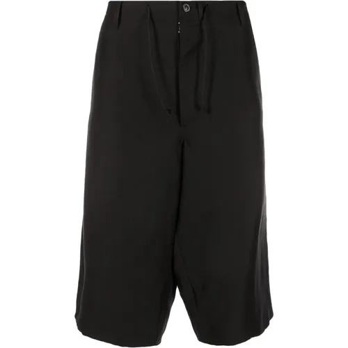 Schwarze Leinen Viskose Shorts Ss22 - Maison Margiela - Modalova