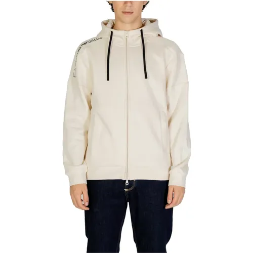 Zip-throughs, male, , Size: XL Zip-Up Hooded Sweatshirt - Emporio Armani EA7 - Modalova