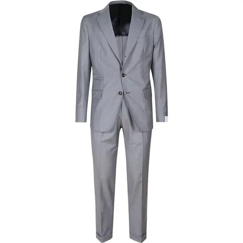 Single Breasted Suits, male, , Size: 2XL Contemporary Wool Suit with Pences - Eleventy - Modalova