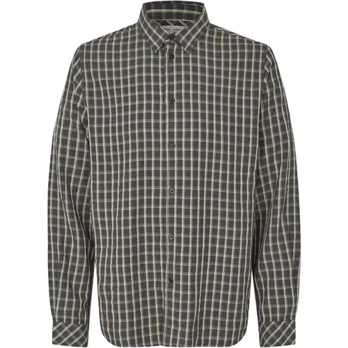 Casual Shirts, male, , Size: XL Black Oyster Shirt - Samsøe Samsøe - Modalova