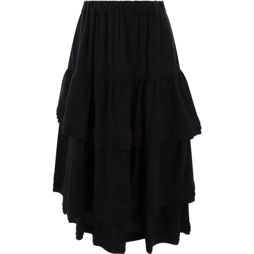 Wool Elastic Waist Skirt , female, Sizes: S - Noir Kei Ninomiya - Modalova