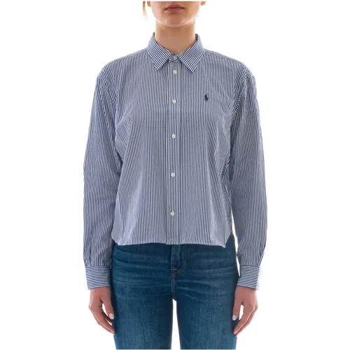 Klassisches Blau Gestreiftes Hemd , Damen, Größe: XS - Polo Ralph Lauren - Modalova