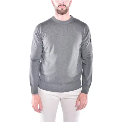 Extra Fine Merino Wool Sweater with Sleeve Badge , male, Sizes: 3XL - PAUL & SHARK - Modalova
