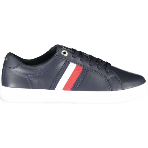 Sneakers, female, , Size: 10 US Sporty Lace-Up Sneakers with Contrast Details - Tommy Hilfiger - Modalova