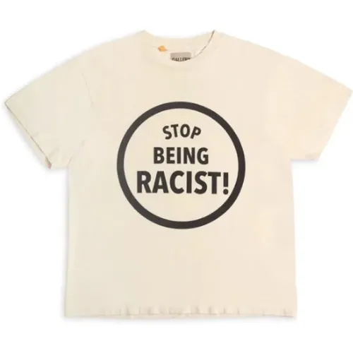 T-Shirts, male, , Size: XL Stop Being Racist T-shirt Cream - Gallery Dept. - Modalova