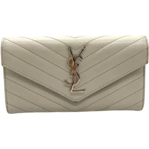 Pre-owned Wallets, female, , Size: ONE SIZE Pre-owned Leather wallets - Yves Saint Laurent Vintage - Modalova