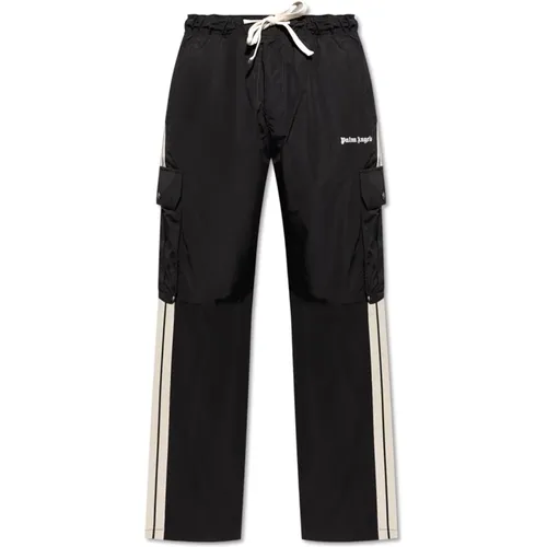Straight Trousers, male, , Size: M Trousers with logo - Palm Angels - Modalova