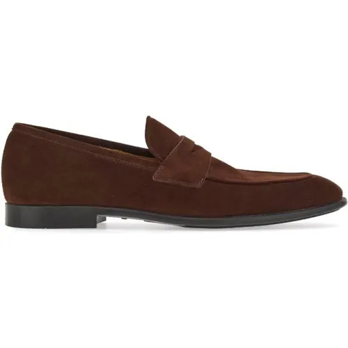 Loafers, male, , Size: 8 1/2 US Suede Biscot Moc - Salvatore Ferragamo - Modalova