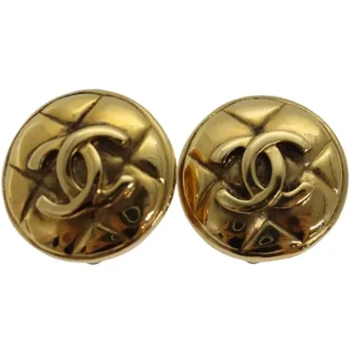 Pre-owned Jewellery, female, , Size: ONE SIZE Pre-owned Metal earrings - Chanel Vintage - Modalova