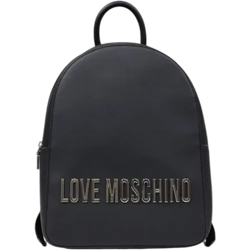 Backpacks, female, , Size: ONE SIZE Grey Polyethylene Backpack Spring/Summer Collection - Love Moschino - Modalova