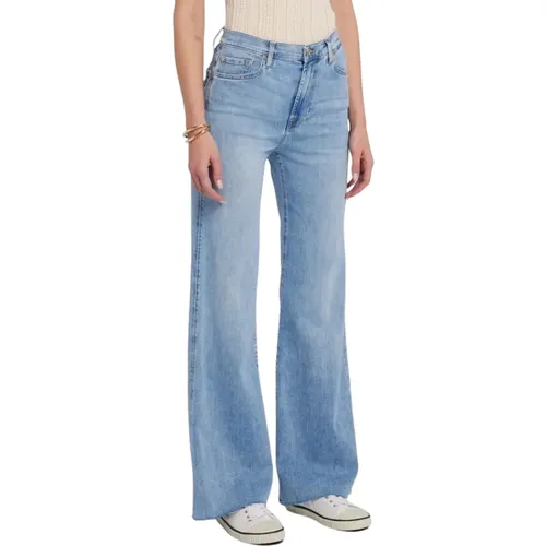 Moderne Dojo Tailorless Morning Sky Jeans , Damen, Größe: W26 - 7 For All Mankind - Modalova