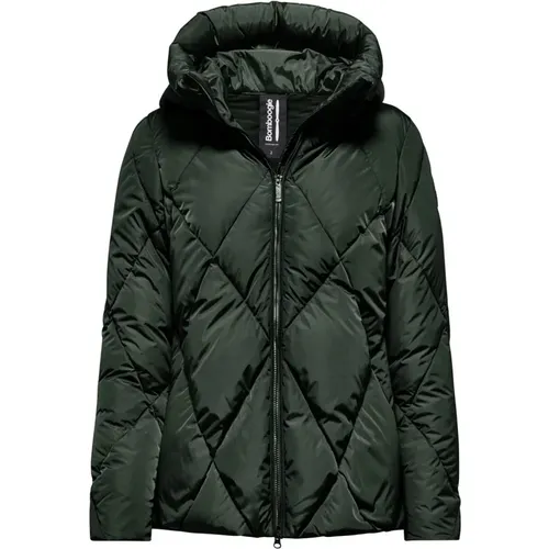 Down Jackets, female, , Size: M Diamond Quilted Short Down Jacket - BomBoogie - Modalova