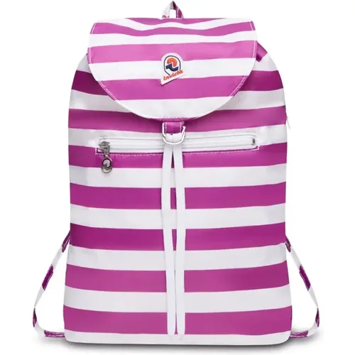 Backpacks, female, , Size: ONE SIZE Vertical Lightweight Striped Bag White Unisex - Invicta - Modalova