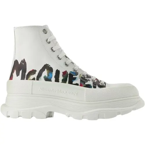 Sneakers, male, , Size: 9 US Canvas Platform Sneakers Multicolore - alexander mcqueen - Modalova