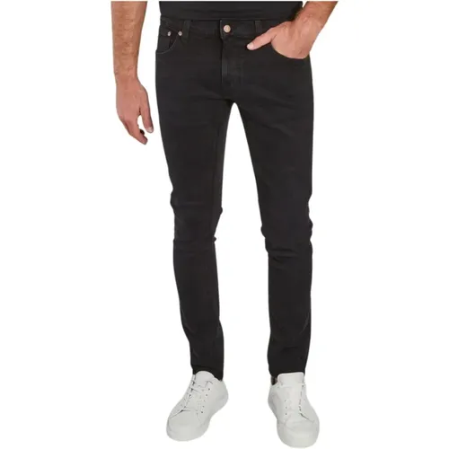 Schwarze Terry Jeans Slim Fit , Herren, Größe: W31 L32 - Nudie Jeans - Modalova