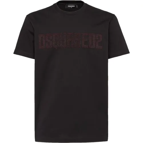 Crystal Logo T-shirts and Polos , male, Sizes: M, 3XL, L, XL, 2XL - Dsquared2 - Modalova