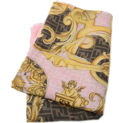 Pre-owned Scarves, female, , Size: ONE SIZE Pre-owned Cotton scarves - Fendi Vintage - Modalova