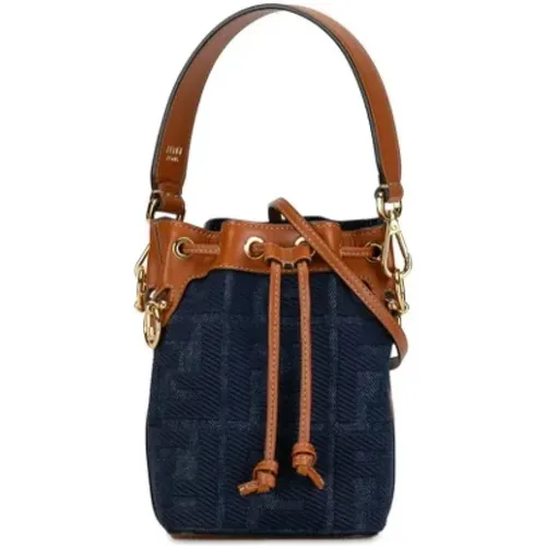 Pre-owned Bucket Bags, female, , Size: ONE SIZE Pre-owned Denim fendi-bags - Fendi Vintage - Modalova