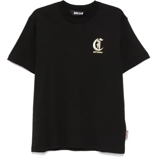 Schwarze T-Shirts und Polos ***cv , Herren, Größe: M - Just Cavalli - Modalova