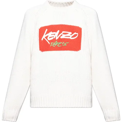 Round-neck Knitwear, male, , Size: S Wool sweater - Kenzo - Modalova
