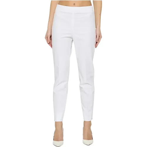 Chinos, female, , Size: M Stretch Cotton Cigarette Pants - Moschino - Modalova