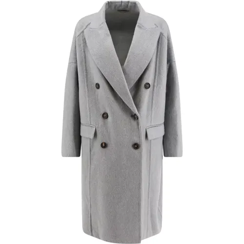 Cashmere Oversize Coat , female, Sizes: 2XS - BRUNELLO CUCINELLI - Modalova