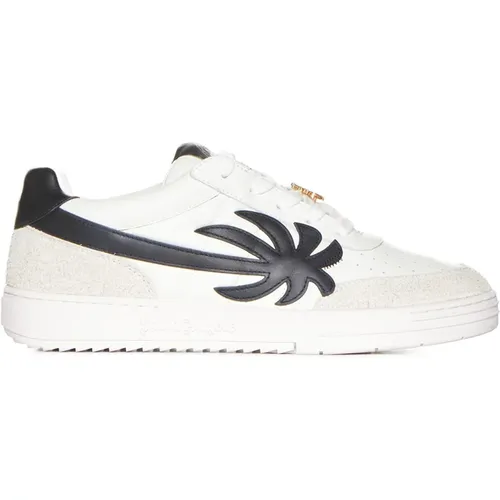 Weiße Sneakers mit Logo-Druck - Palm Angels - Modalova