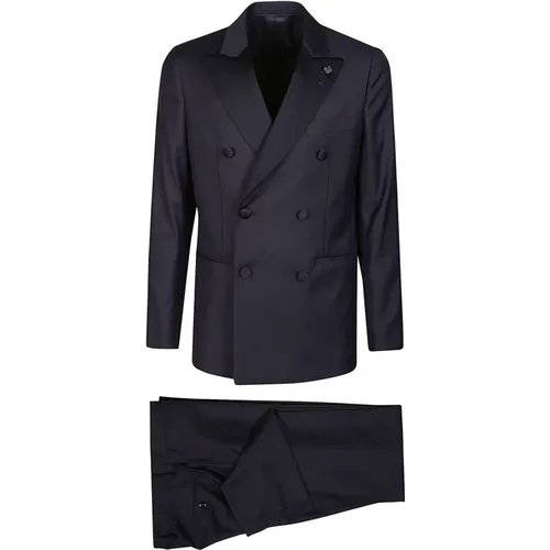 Elegant Double-Breasted Suit Set , male, Sizes: XL, L, S - Lardini - Modalova