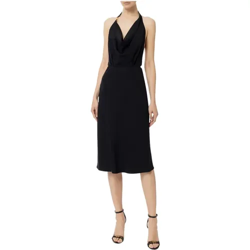 Schwarzes Jacquard Midi Kleid , Damen, Größe: L - Elisabetta Franchi - Modalova