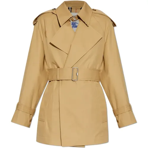 Cotton Trench Coat , female, Sizes: XS, S - Burberry - Modalova