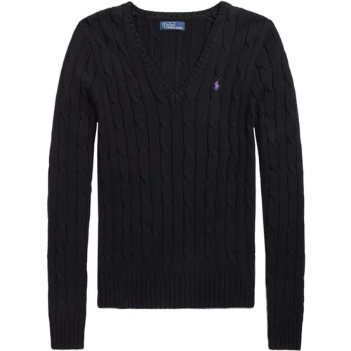 Classic V-Neck Knit Sweater , female, Sizes: S, L - Ralph Lauren - Modalova