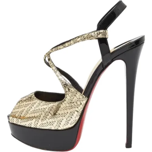 Pre-owned Sandals, female, , Size: 6 US Pre-owned Leather sandals - Christian Louboutin Pre-owned - Modalova