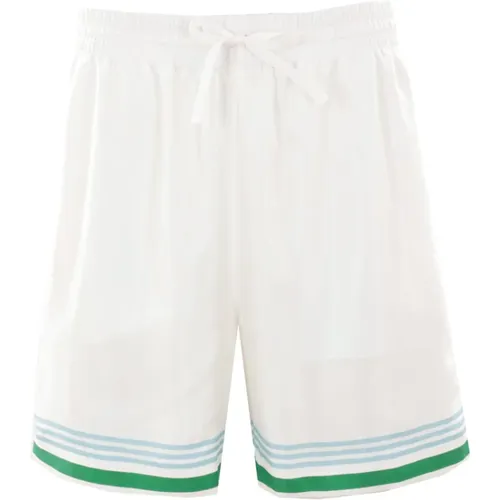 Casual Shorts, male, , Size: M Striped Tennis Club Shorts - Casablanca - Modalova