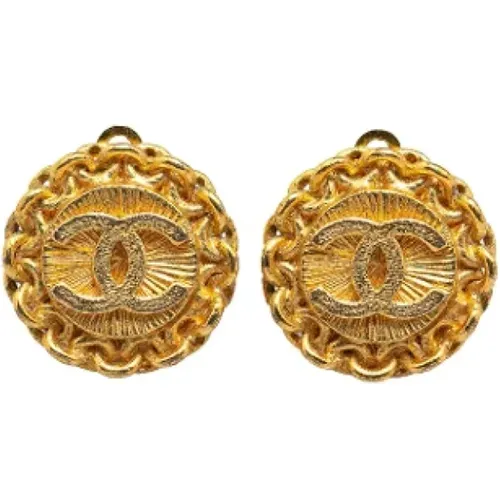 Pre-owned Jewellery, female, , Size: ONE SIZE Pre-owned Metal earrings - Chanel Vintage - Modalova