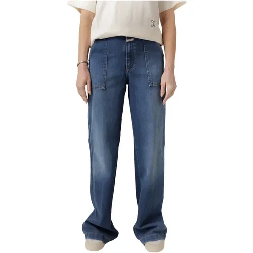 Mid Rise Jeans with Hidden Zipper , female, Sizes: W26 - closed - Modalova